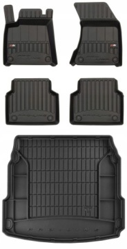 Set 3D Koberce a rohož do kufru Audi A8 D4 sedan 2009-2017