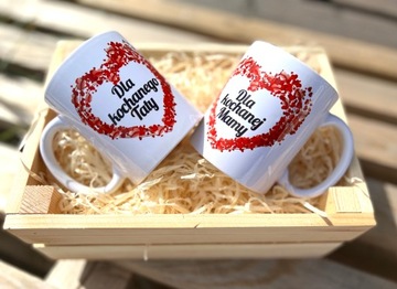 Набор полотенец с вышивкой и чашками для меда для родителей