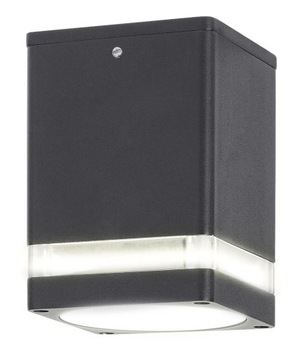 Lampa oprawa zewnętrzna punktowa spot kwadratowa antracyt z paskiem Rabalux