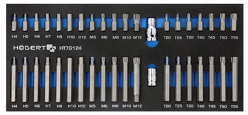 WKŁAD SZAFKI NARZĘDZIOWEJ KOŃCÓWKI WKRĘTAK HRX BIT TORX SPLINE 40EL HT7G124