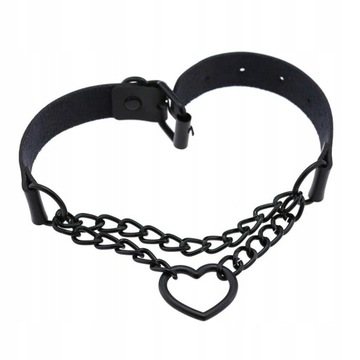 łańcuszek z sercem Choker Goth czoker