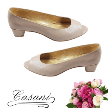 Casani cappuccino buty duże 42 słupek wesele ślub