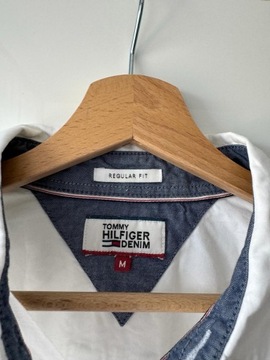 TOMMY HILFIGER DENIM TH REGULAR FIT KOSZULA BIAŁA M