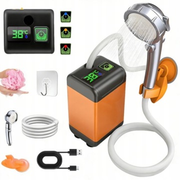 Переносной туристический душ с насосом 6000mAh кемпинг 90W