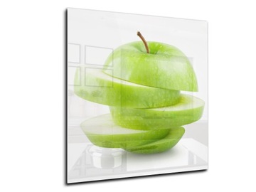 panel szklany między meble dekor 50x55 jabłko