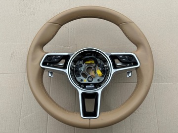 PORSCHE MACAN KIEROWNICA SKÓRA WIELOFUNKCJA ŁOPATKI 95B959256