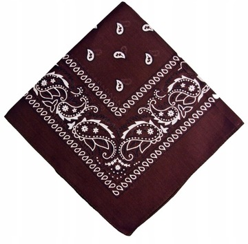 BANDAMKA BANDANA CHUSTKA CHUSTA BANDAMA - brązowa