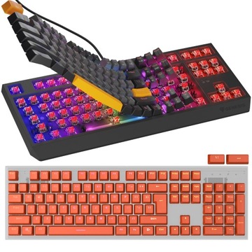 Klawiatura Mechaniczna GENESIS Thor 230 TKL RGB + Keycaps Lead 300 Orange