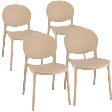 4 x KRZESŁO do kuchni jadalni NOWOCZESNE plastikowe