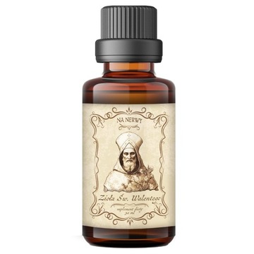 Zioła Św. Walentego 50 ml KROPLE ZIOŁOWE NA NERWY USPOKOJENIE SEN RELAKS