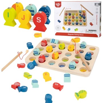 DREWNIANA GRA ZRĘCZNOŚCIOWA ŁOWIENIE RYBEK TOOKY TOY