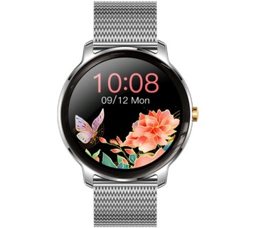 ZEGAREK DAMSKI Smartwatch Rubicon RNBE66 srebrny czarna ramka PONADCZASOWI