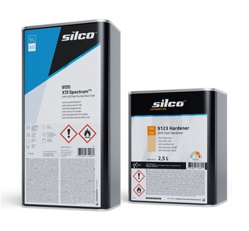 LAKIER BEZBARWNY AKRYLOWY POŁYSK Silco 9130 X13 7,5l ZESTAW STANDARD