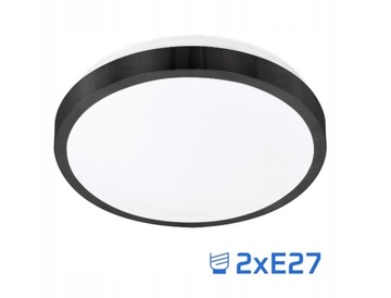 CZARNY PLAFON LED LAMPA ŚCIENNA OKRĄGŁA