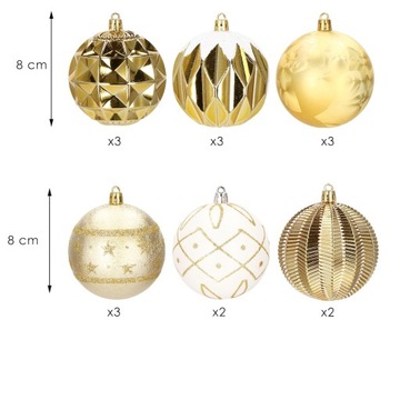 РОЖДЕСТВЕНСКИЕ ШАРЫ ОРНАМЕНТЫ НАБОР РОЖДЕСТВЕНСКИХ ЕЛОЧНЫХ ПОДВЕСОК