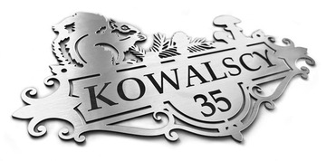 ТАБЛИЧКА для дверей, дома, ворот, ФАМИЛИЯ, гравировка, Фамилии, НОМЕР, 29х18, УФ-фильтр