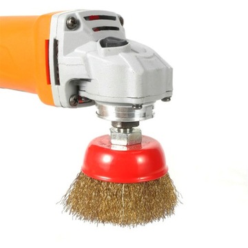 ПЕРЕДНЯЯ ПРОВОЛОЧНАЯ ЩЕТКА С ЛАТУННЫМ ПОКРЫТИЕМ M14 75 мм