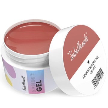 ŻEL BUDUJĄCY DO PRZEDŁUŻANIA PAZNOKCI BUILDER GEL - VELVEY 50G ISABELLENAIL