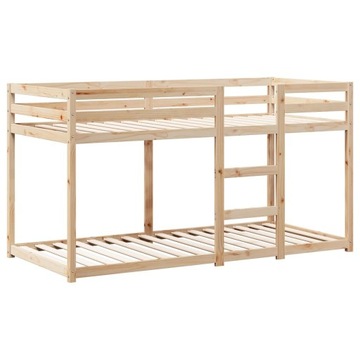 vidaXL Кровать с ярусом и крышей, 90х200 см, массив сосны