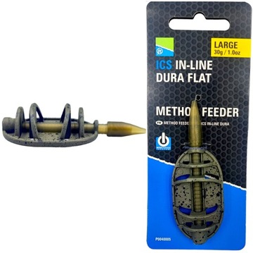 Podajnik PRESTON koszyk koszyczek ICS In line Dura Flat L 30g Method Feeder