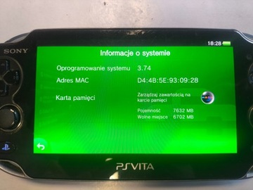 KONSOLA SONY PS VITA OLED WI-FI + KARTA 8GB + GRA + USB + ETUI