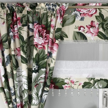 НАБОР ЦВЕТОЧНОЙ ШТОРЫ С ПАНЕЛИ И БУСАМИ