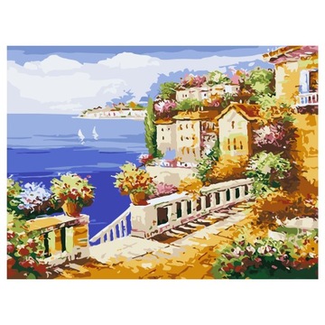 OBRAZ MALOWANIE PO NUMERACH 30X40 CM Z RAMĄ NA KROŚNIE DUŻY WYBÓR GRECJA