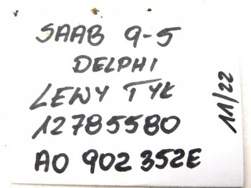 11/22 SAAB 9-3 93 II SEDAN SVAZEK DVEŘE LEVÝ ZADNÍ