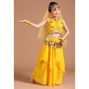 Детский костюм для танца живота, бахрома, юбка-бретелька.