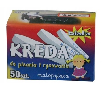 Mar-Bor, Kreda szkolna biała, 50 sztuk