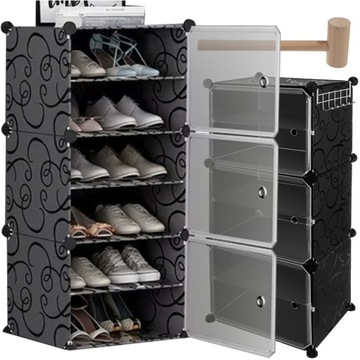 Półka na Buty Regał Szafka Stojak Obuwie Organizer Moduł 6 Półek Modułowa
