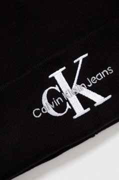 Calvin Klein Jeans czapka i szalik bawełniany kolor czarny K50K511199