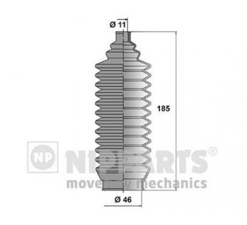 NIPPARTS Osłona drążka kierowniczego HYUNDAI