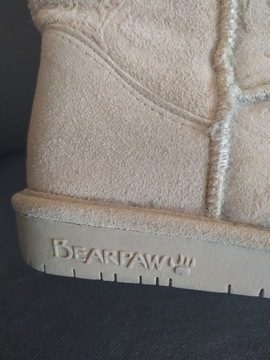 Bearpaw botki śniegowce kożuch skóra w kwiaty 38