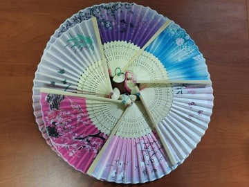 Деревянный, бамбуковый, тканевый веер, разные цвета, китайский, японский.