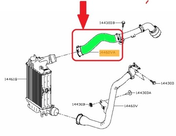 TRUBKA INTERCOOLER NISSAN X-TRAIL 1.3 TX 144607FY0A