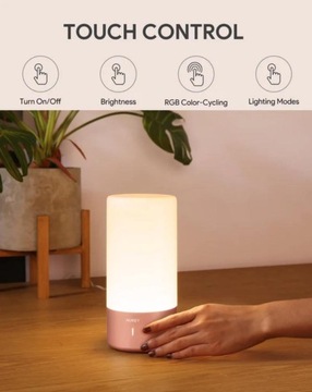 RGB СВЕТОДИОДНАЯ СЕНСОРНАЯ НАСТОЛЬНАЯ ЛАМПА AUKEY LT-T6 РОЗОВАЯ