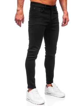 SPODNIE JEANSOWE MĘSKIE SLIM FIT CZARNE 6087 DENLEY_31/M