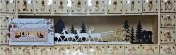 ДЕРЕВЯННЫЙ АДВЕНТ-КАЛЕНДАРЬ СО СВЕТОДИОДНЫМИ ЯЩИКАМИ