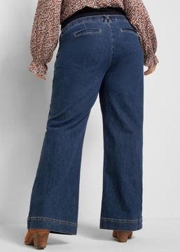 BA71 SPODNIE CIĄŻOWE Z ELASTYCZNYM PASEM WSTAWKĄ JEANSY 40 NIEBIESKIE