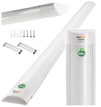 8x Oprawa Natynkowa LED 150cm 50W Panel Świetlówka