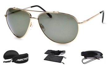 OKULARY ARCTICA S-157A PILOTKI AVIATOR POLARYZACJA + GRATISY