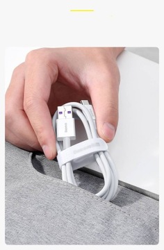 Kabel USB typ-C USB-C type-C 6A długi przewód 2m Szybkie ładowanie QC 3.0