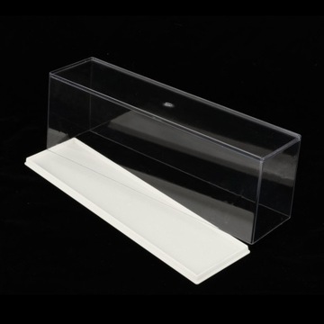 Przezroczysta gablota z możliwością układania w stosy. Przezroczyste pudełko do przechowywania. Pudełko wystawowe w kolorze białym