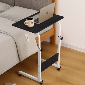 Mobilny stolik pod laptopa regulowany kawowy czarn