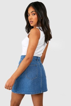 Boohoo Petite niebieska spódnica jeansowa mini 40