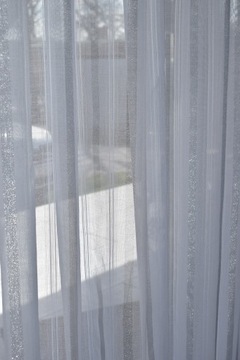 ШТОРА БАТТИСТ, кремовый, МОРОЗ, полоски, УЗОР 533/1