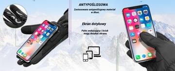 ROCKBROS Зимние велосипедные перчатки, сенсорный экран, XL