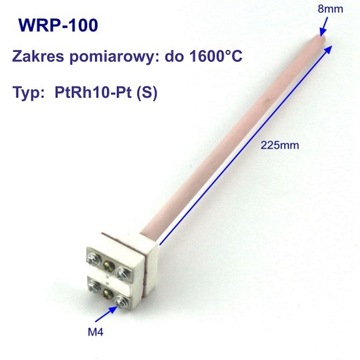 CZUJNIK TEMP. SONDA TERMOPARA typ S 0-1600C 225mm