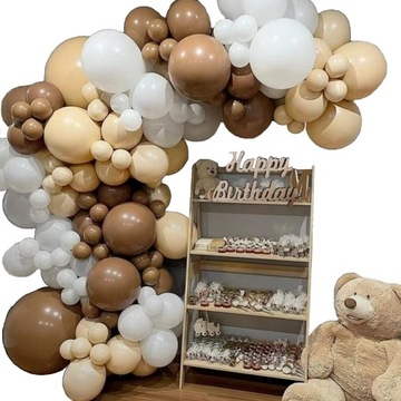 BALONY GIRLANDA BALONOWA RÓŻOWA URODZINY BABY SHOWER ROCZEK DEKORACJE XXL